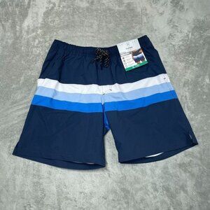 Hurley Mens XL Swim Shorts 4-Way Stretch Water-Repellent Navy Blue 6738